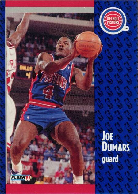 91-92 Fleer Joe Dumars Jordan shadow card trading card