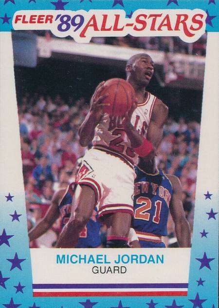 89-90 Fleer Michael Jordan Sticker trading card