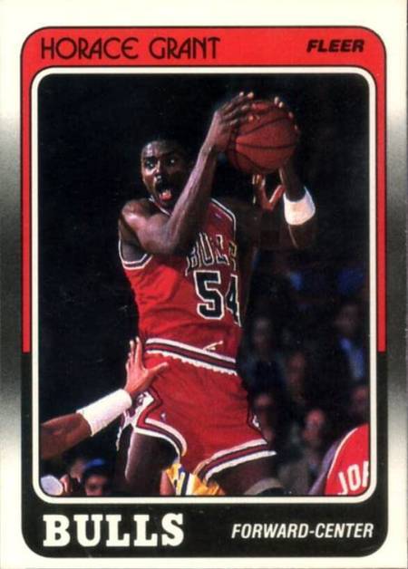 88-89 Fleer Horace Grant rookie card Jordan shadow card