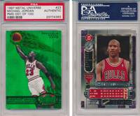 Michael Jordan PMG Green #1/10 surfaces trading card