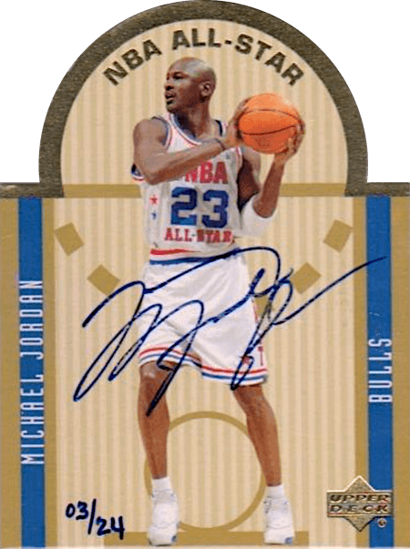 03-04 Michael Jordan Die-Cut All-Star Buyback Auto trading card