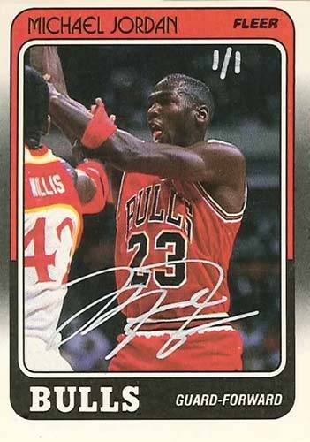 88-89 Fleer Michael Jordan Third Year Card Buyback Auto trading card