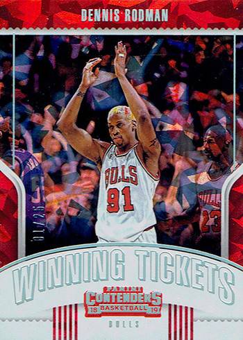 18-19 Dennis Rodman Winning Ticket Jordan shadow card