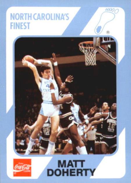 89-90 North Carolina Matt Doherty Collegiate Collection Jordan shadow card