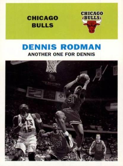98-99 Fleer Tradition Vintage '61 Dennis Rodman Jordan shadow card trading card