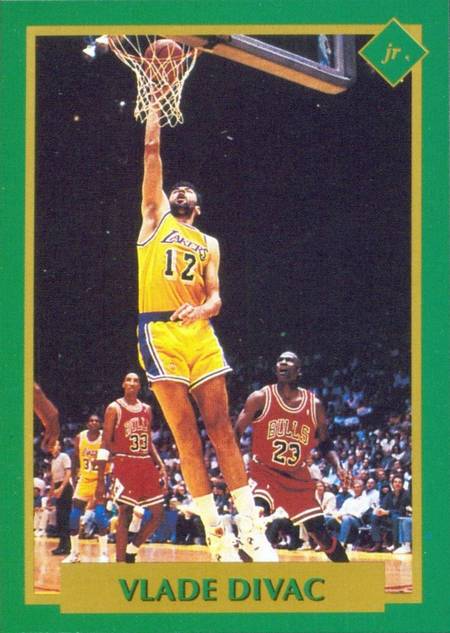 91 Tuff Stuff Jr NBA Finals Vlade Divac #24 Jordan shadow card