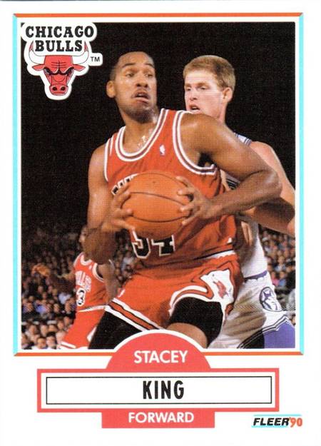 90-91 Fleer Stacey King Jordan shadow card trading card