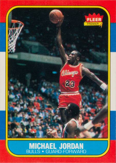 86-87 Fleer Michael Jordan Rookie Card trading card