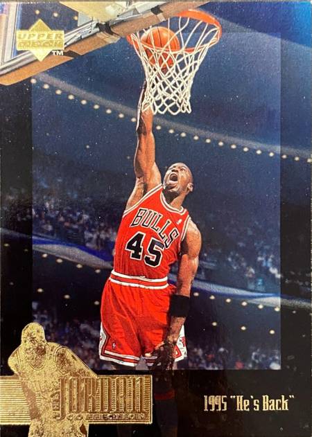 Michael Jordan Card - RARE 90's SP INSERT - WEARING WHITE BULLS JERSEY #45  !!