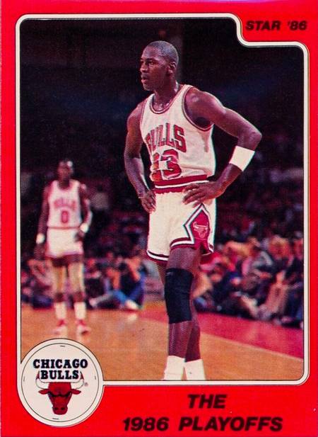 86 Star Co Michael Jordan 1986 Playoffs trading card