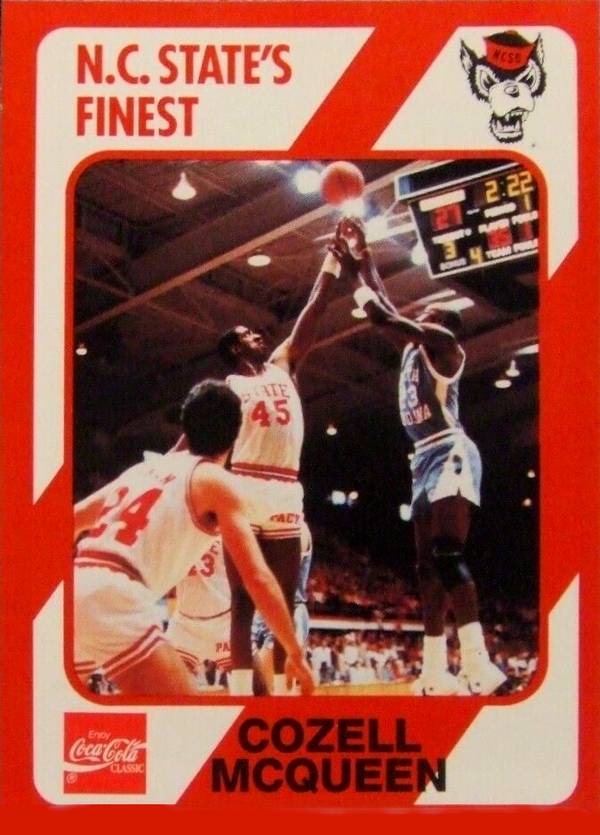 89-90 North Carolina Cozell McQueen State's Finest Jordan shadow card ...