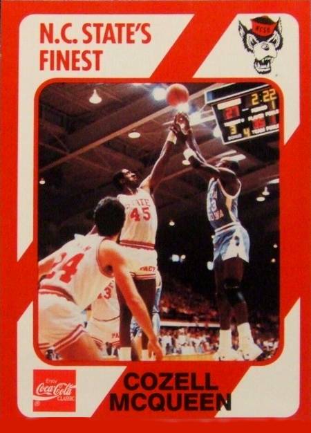 89-90 North Carolina Cozell McQueen State's Finest Jordan shadow card trading card