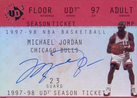 97-98 Michael Jordan Season Ticket Autograph