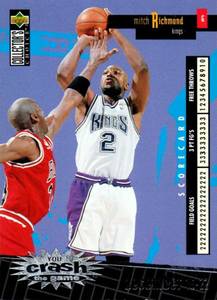 97-98 Mitch Richmond You Crash the Game Jordan shadow card trading card