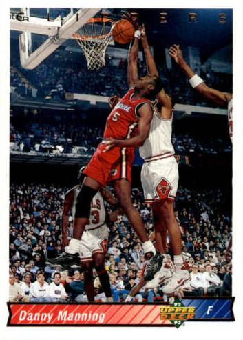 92-93 Upper Deck Danny Manning Jordan shadow card trading card