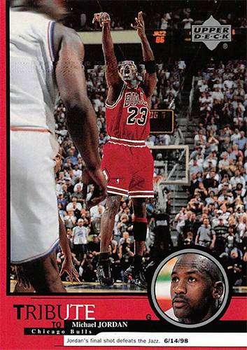 99 Michael Jordan Tribute to Chicago Final Shot - Michael Jordan Cards