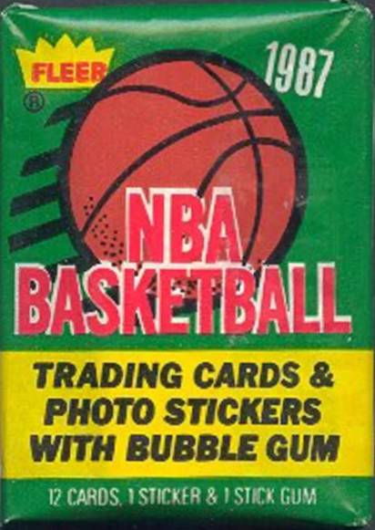 87-88 Fleer Basketball Packs trading card