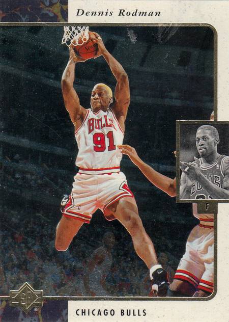 96-97 SP Dennis Rodman Jordan shadow card