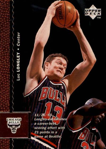 96-97 Upper Deck Luc Longley Jordan shadow card