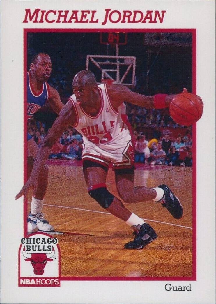 91 Michael Jordan Hoops Prototype Metal - Michael Jordan Cards