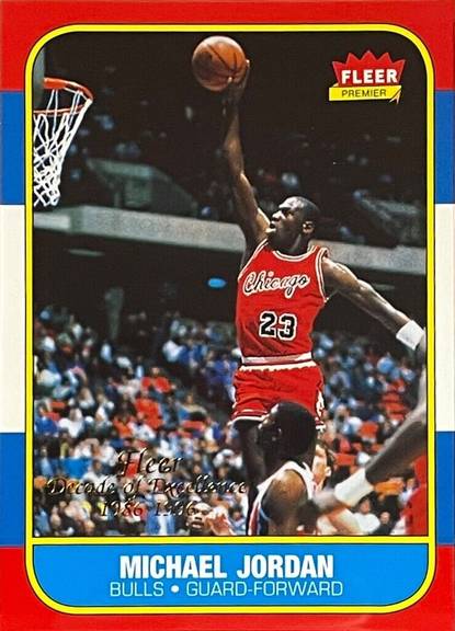 96-97 Fleer Decade of Excellence Michael Jordan rookie reprint