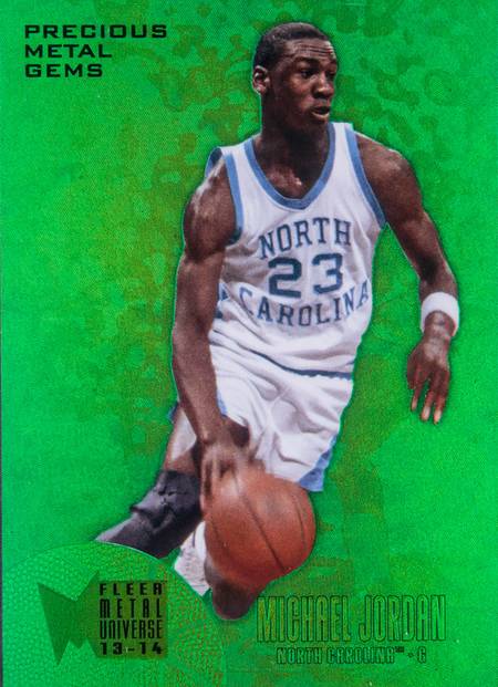 13-14 Fleer Retro Michael Jordan PMG Green trading card