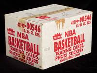 Case of 86-87 Fleer containing up to 40 Jordan rookie cards heading to auction trading card