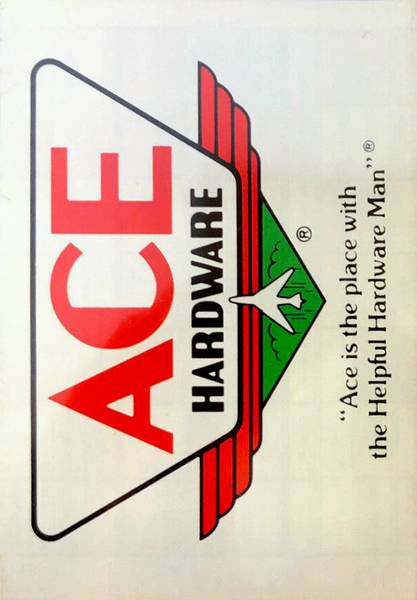 Ace Hardware advertiser on the 84-85 Bulls Pocket Schedule