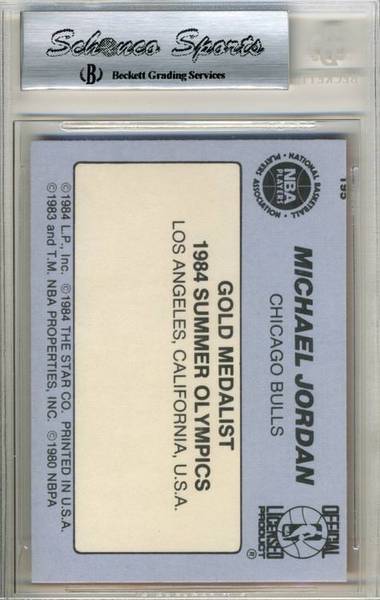 84-85 Michael Jordan Star Co #195 Olympian BGS 9 Joel Rusco