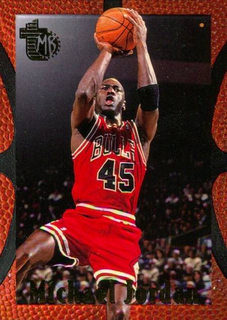 Michael Jordan #45 JERSEY Chicago Bulls Basketball Card 1994/95 TOPPS  EMBOSSED