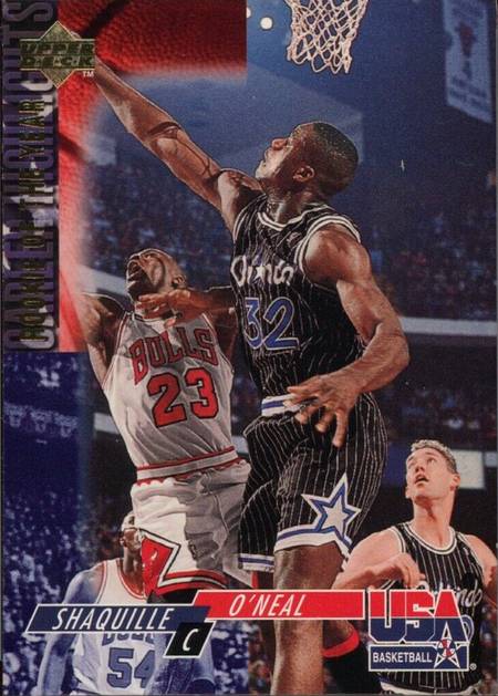94 Upper Deck USA Shaquille O'Neal Jordan shadow card trading card