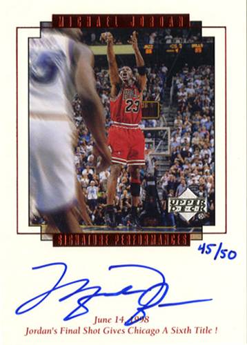 99 Michael Jordan Signature Performances Auto - Michael Jordan Cards