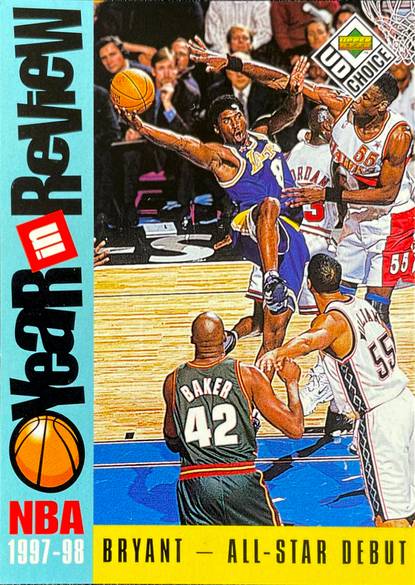 98-99 UD Choice Kobe Bryant Year in Review Jordan shadow card