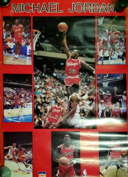 1987 Michael Jordan Starline poster with photos by Noren Trotman