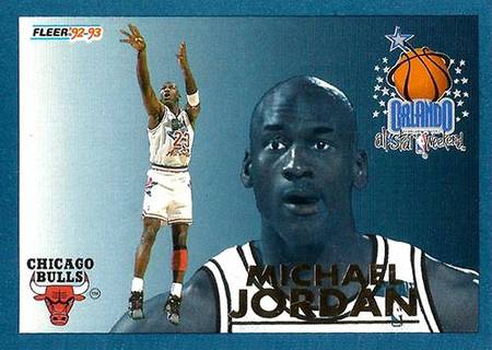 Fleer 1991 Michael Jordan All-Star Team Chicago Bulls Card