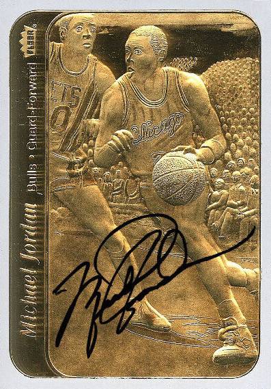 98 Michael Jordan Rookie Sticker Reprint 23kt Gold