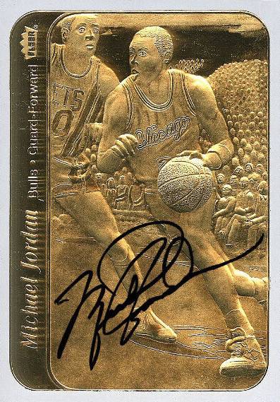 gold michael jordan rookie card