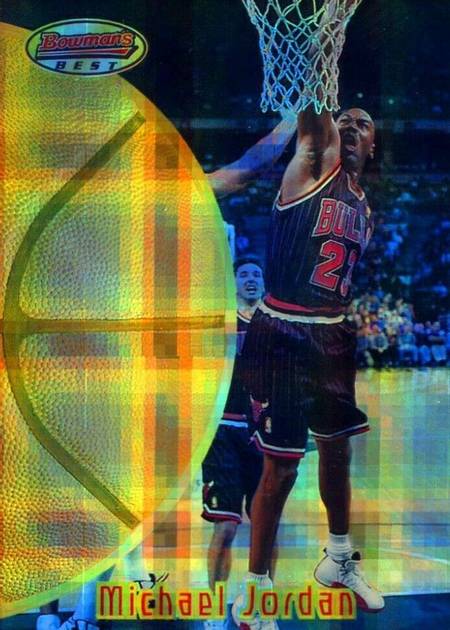 97-98 Bowman's Best Michael Jordan Atomic Refractor trading card